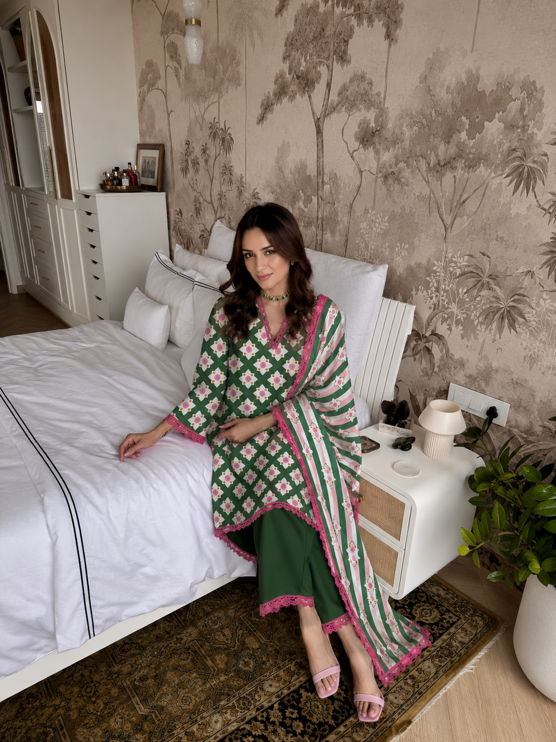 Green suit set